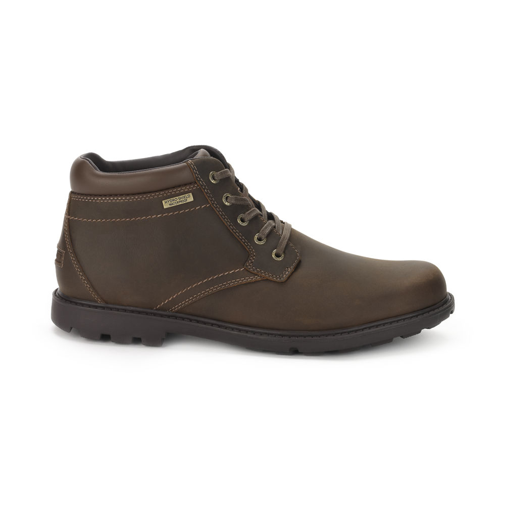 Botas Rockport Hombre Mexico - Rugged Bucks Waterproof Marrom - KHQSI4937